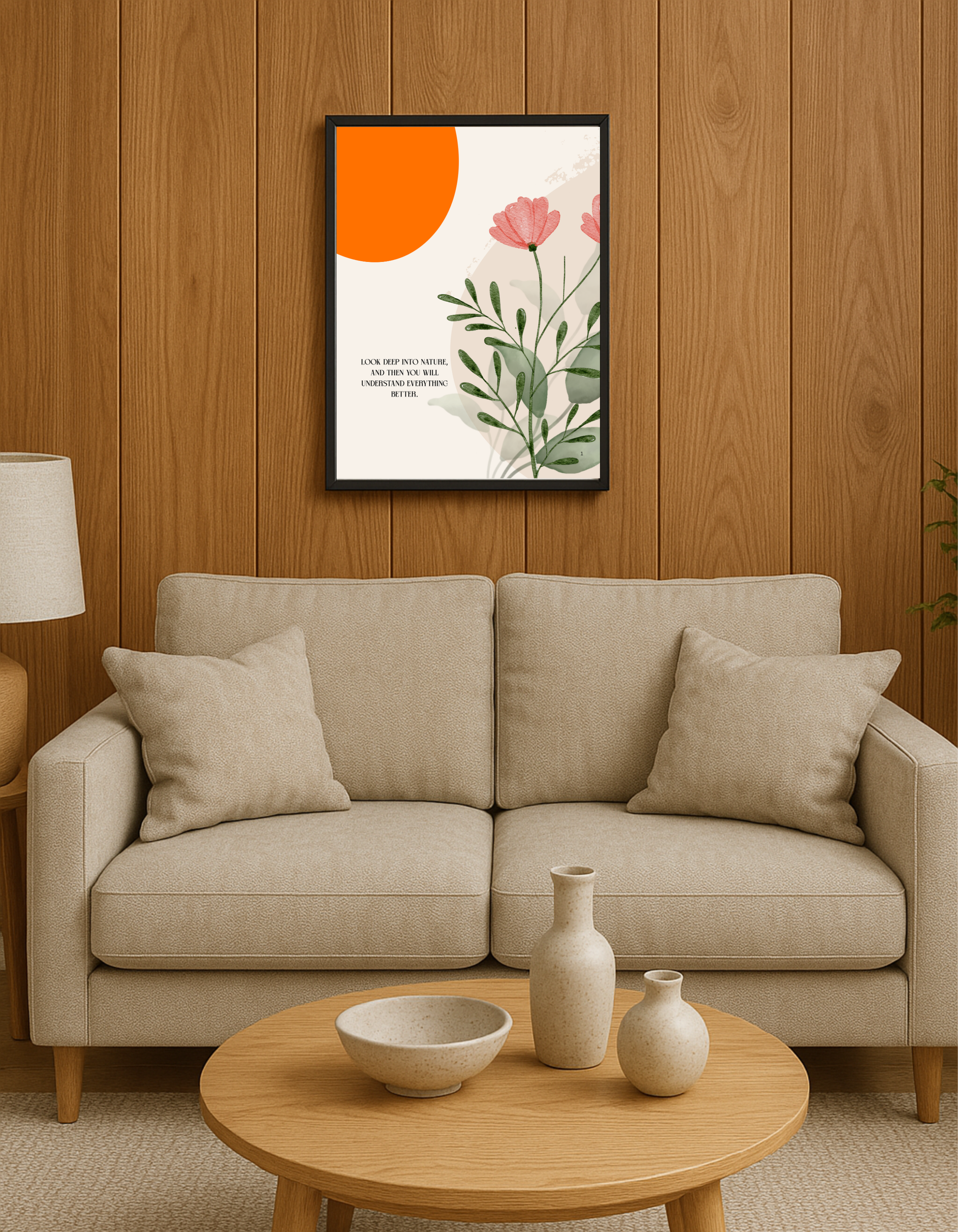 Abstract Flower Framed Poster
