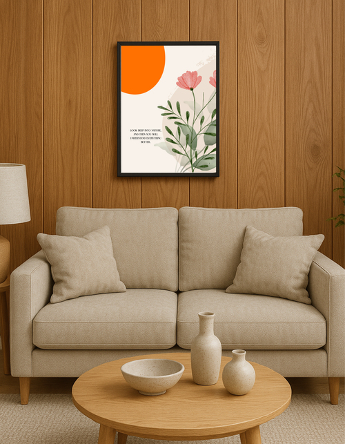 Abstract Flower Framed Poster