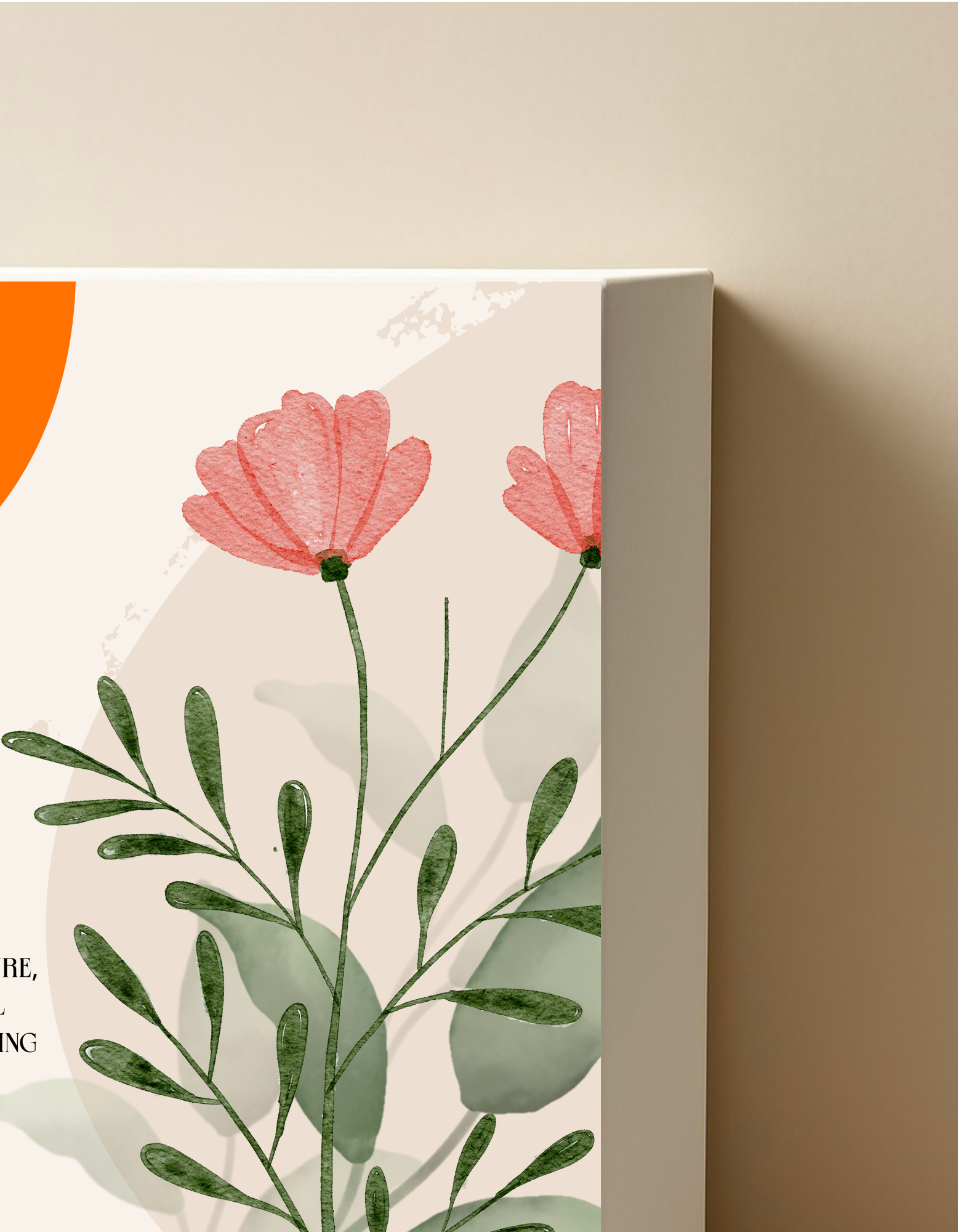 Abstract Flower Quote Canvas