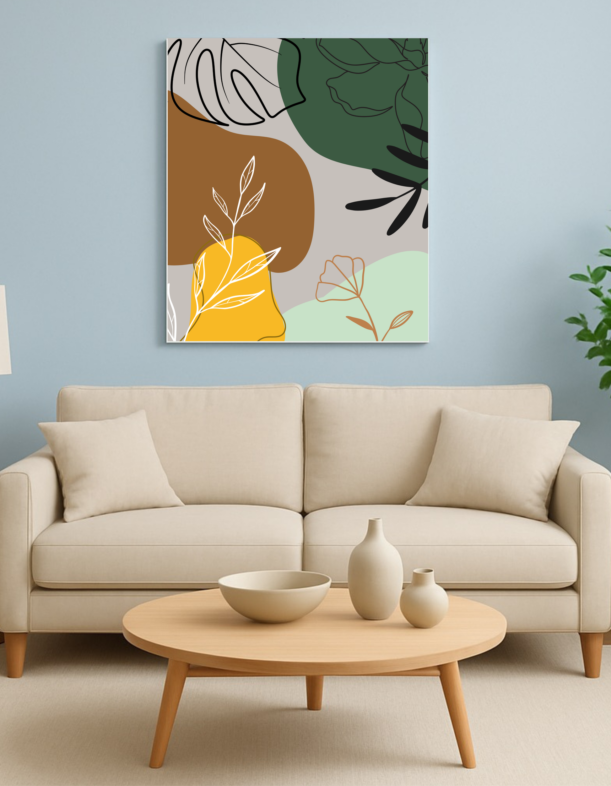 Minimal Flower Canvas
